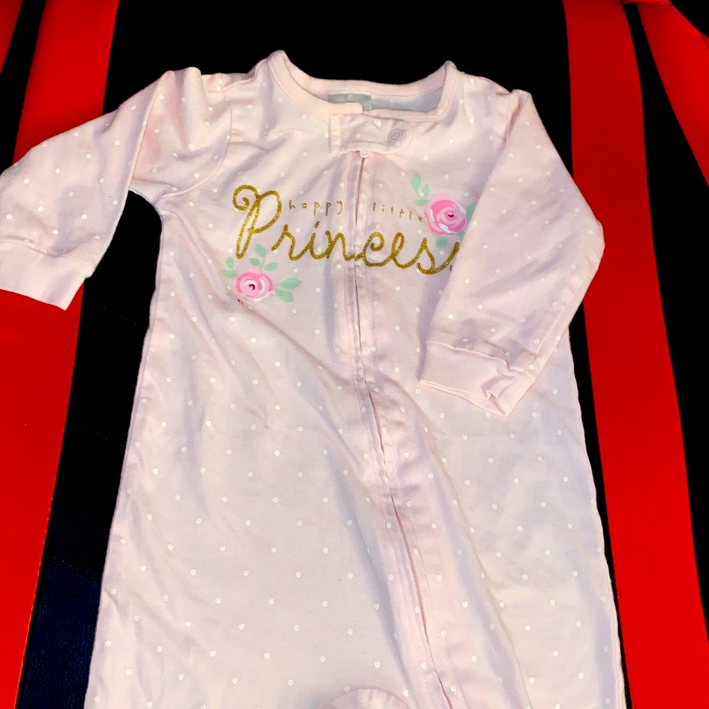 Gerber Baby girls  Romper long Sleeve pink  Newborn Sz 0/3 months